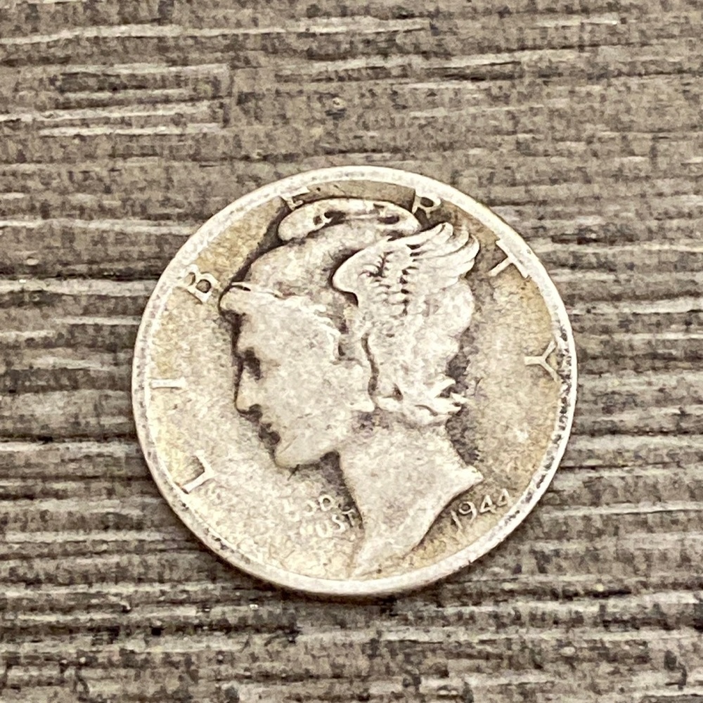 Vintage 1944 D Mercury Dime 90% Silver